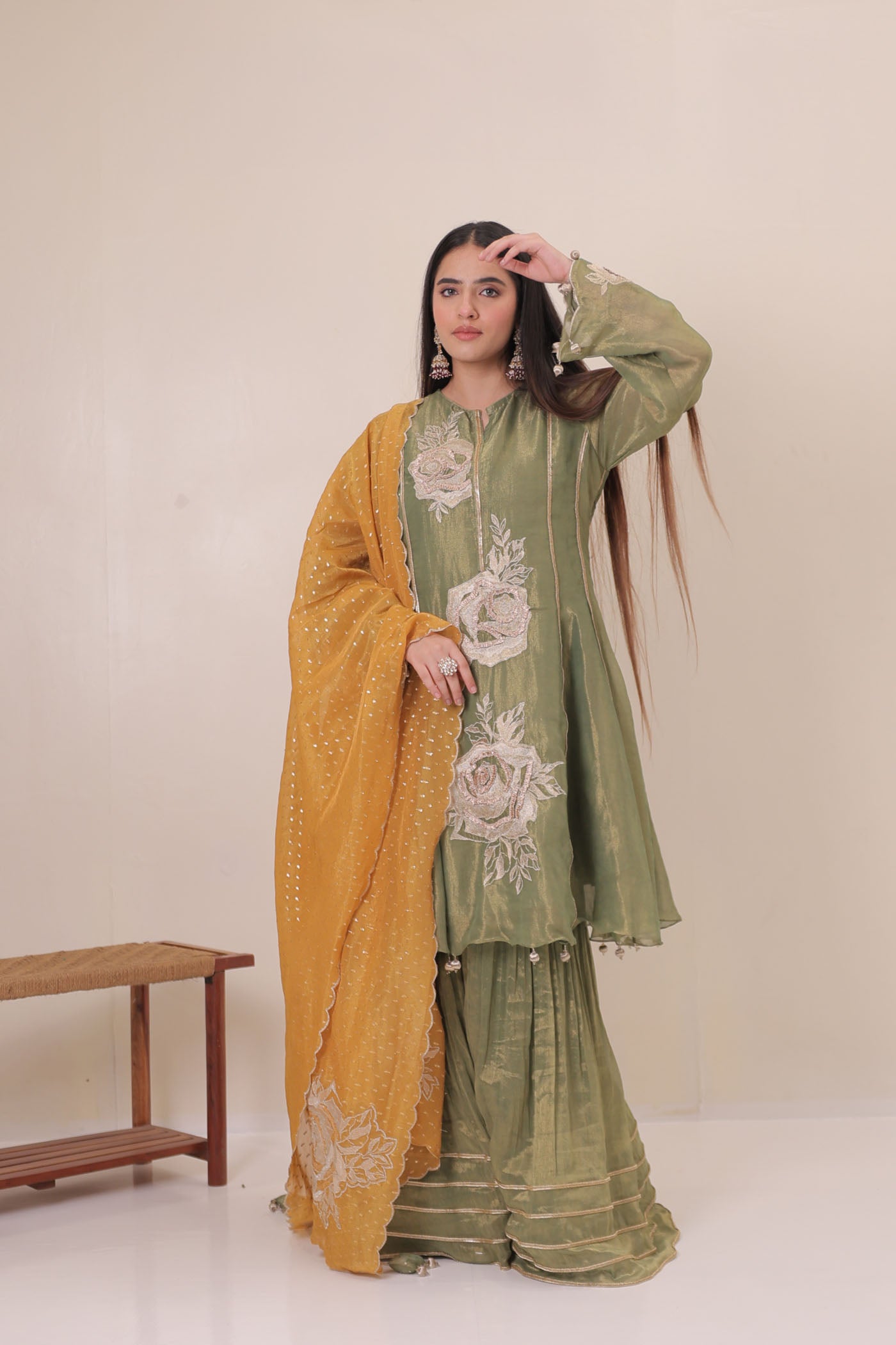 Saira Suit Set With Dupatta