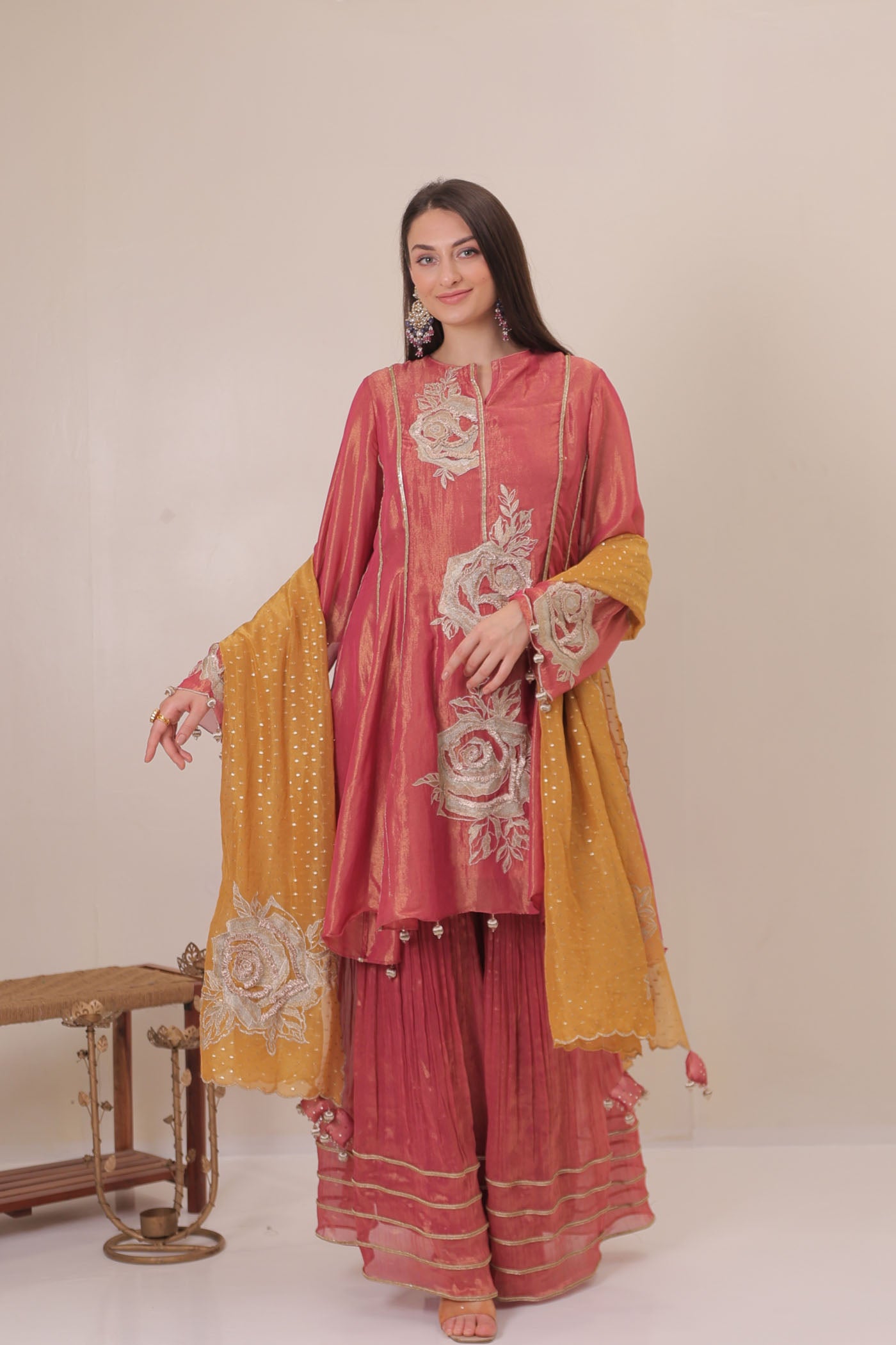 Saira Suit Set With Dupatta