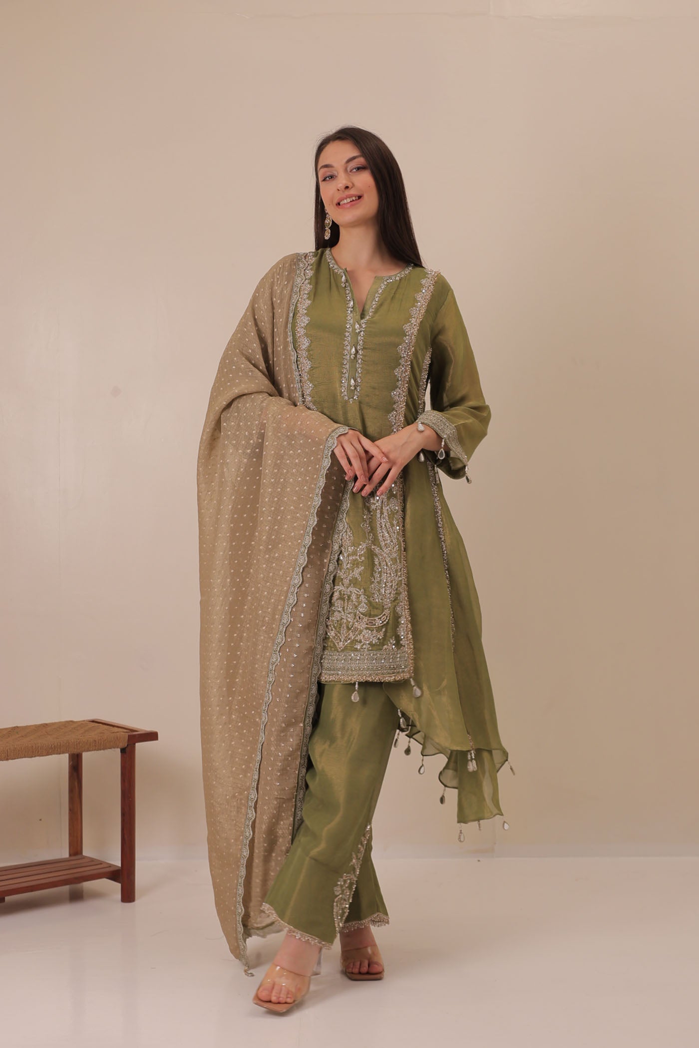 Inaaya Farsan Salwar Suit Set With Dupatta