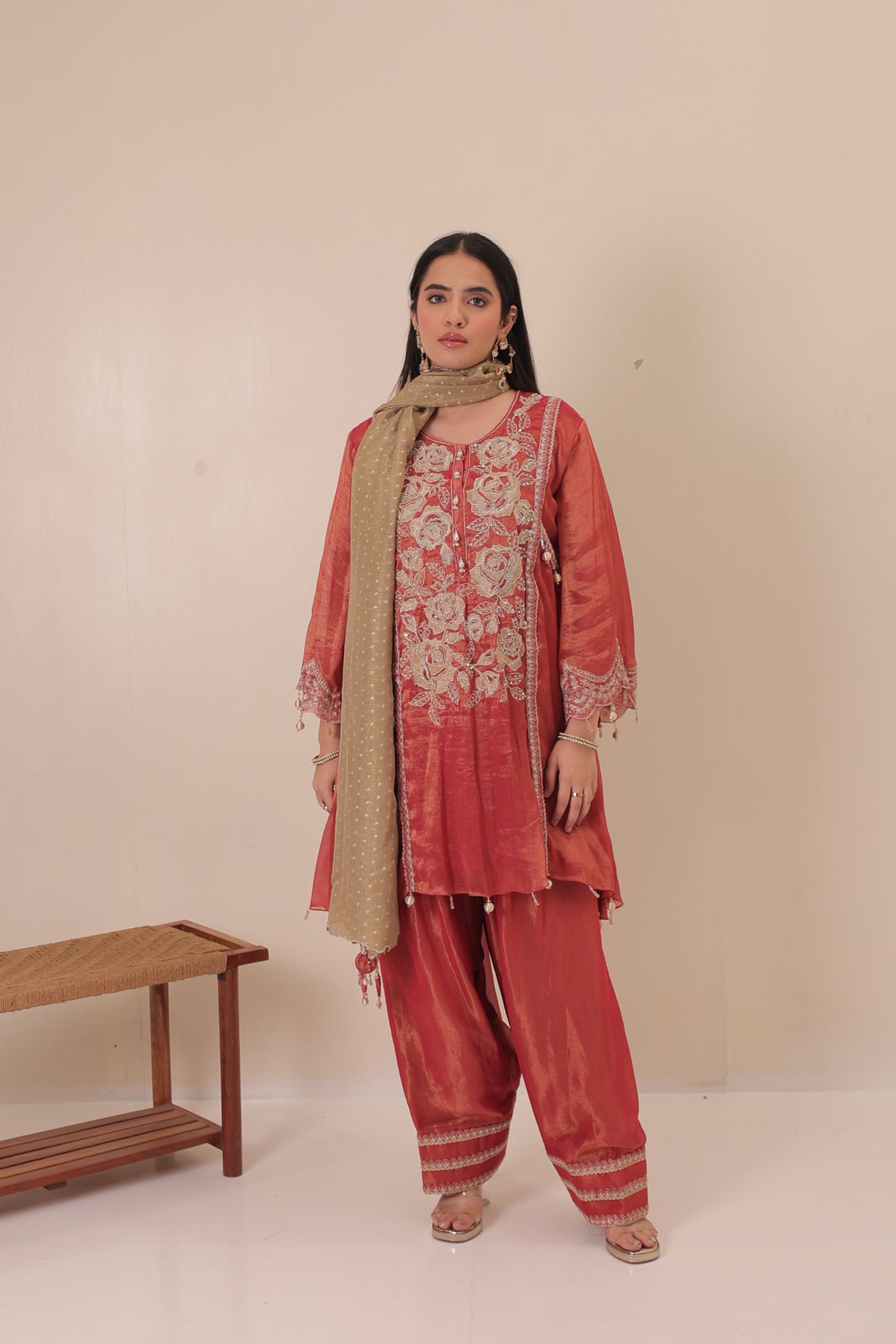 Zinia Farsan Salwar Suit Set With Dupatta