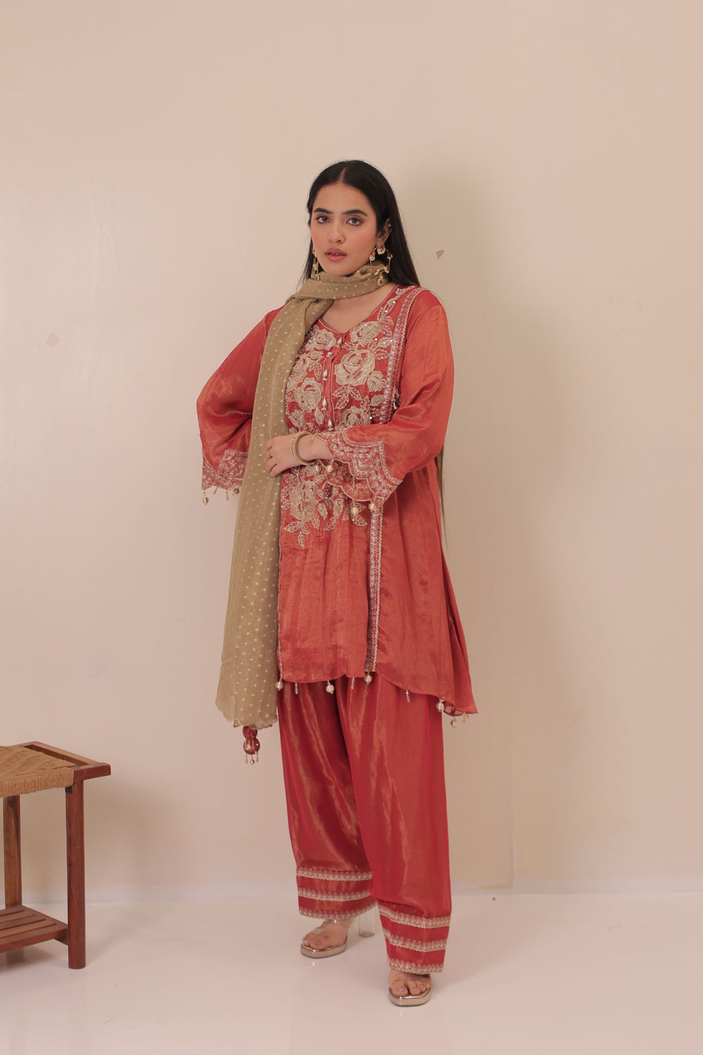 Zinia Farsan Salwar Suit Set With Dupatta