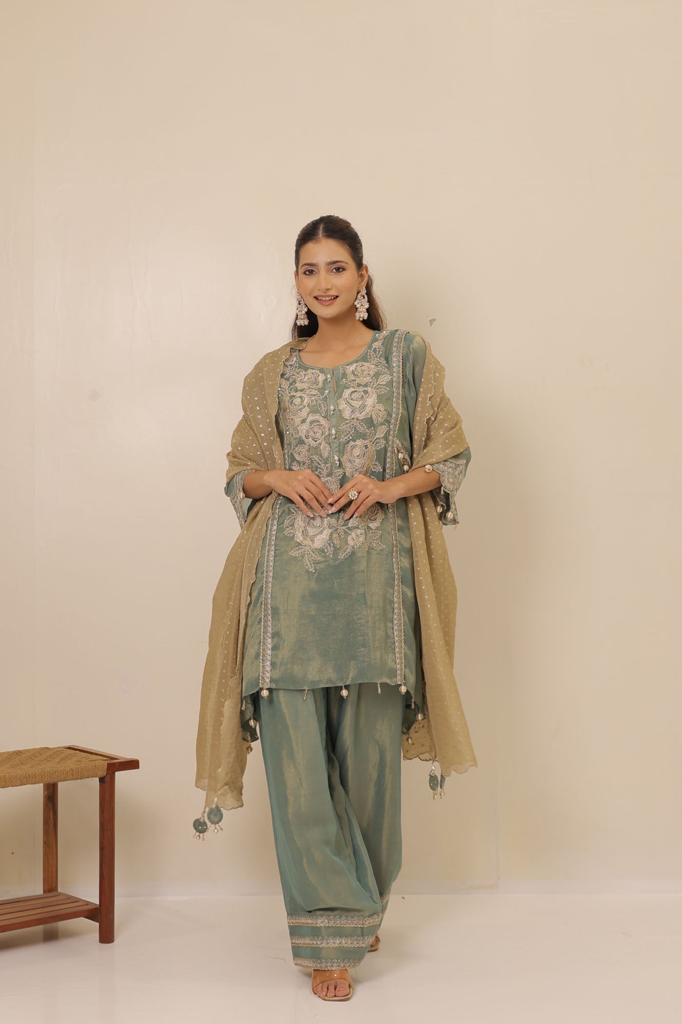 Zinia Farsan Salwar Suit Set With Dupatta