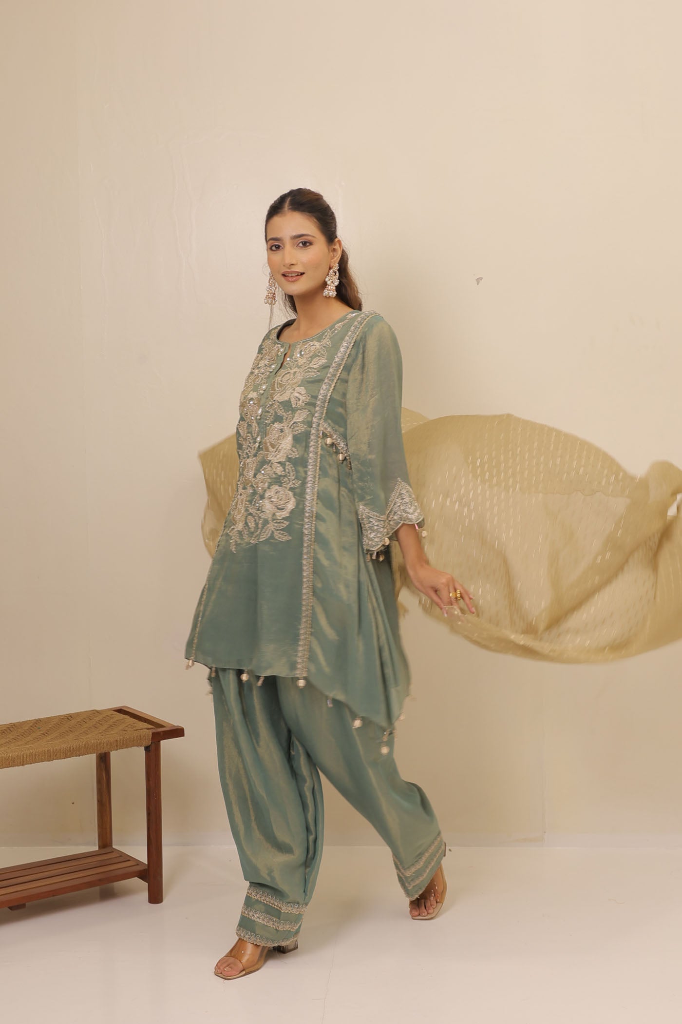 Zinia Farsan Salwar Suit Set With Dupatta