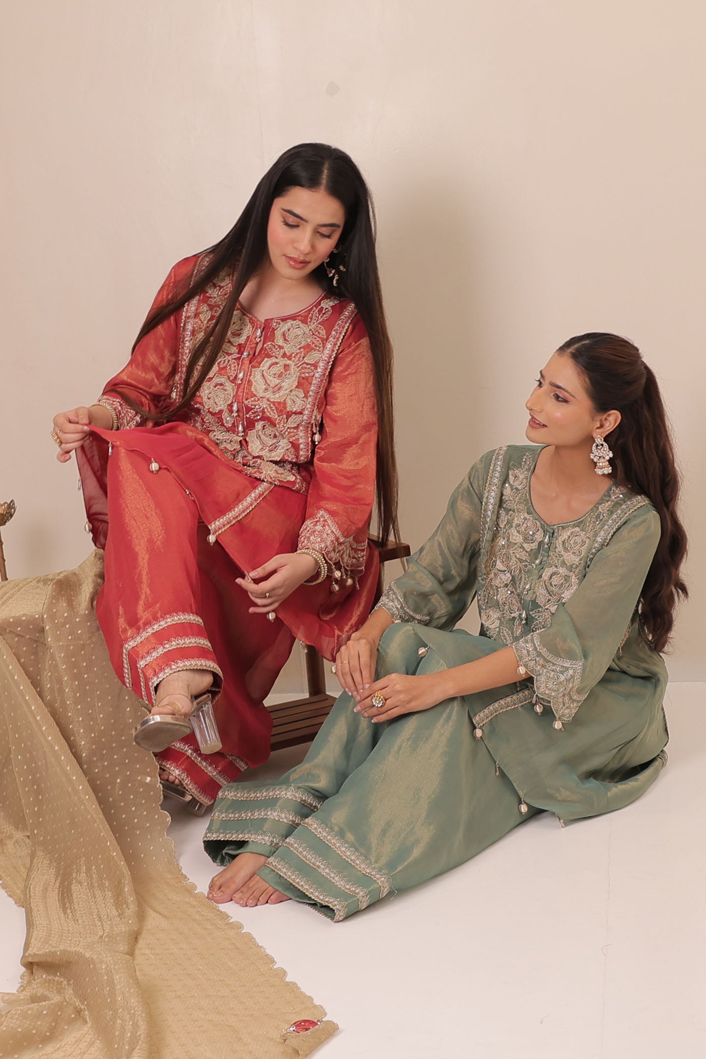 Zinia Farsan Salwar Suit Set With Dupatta