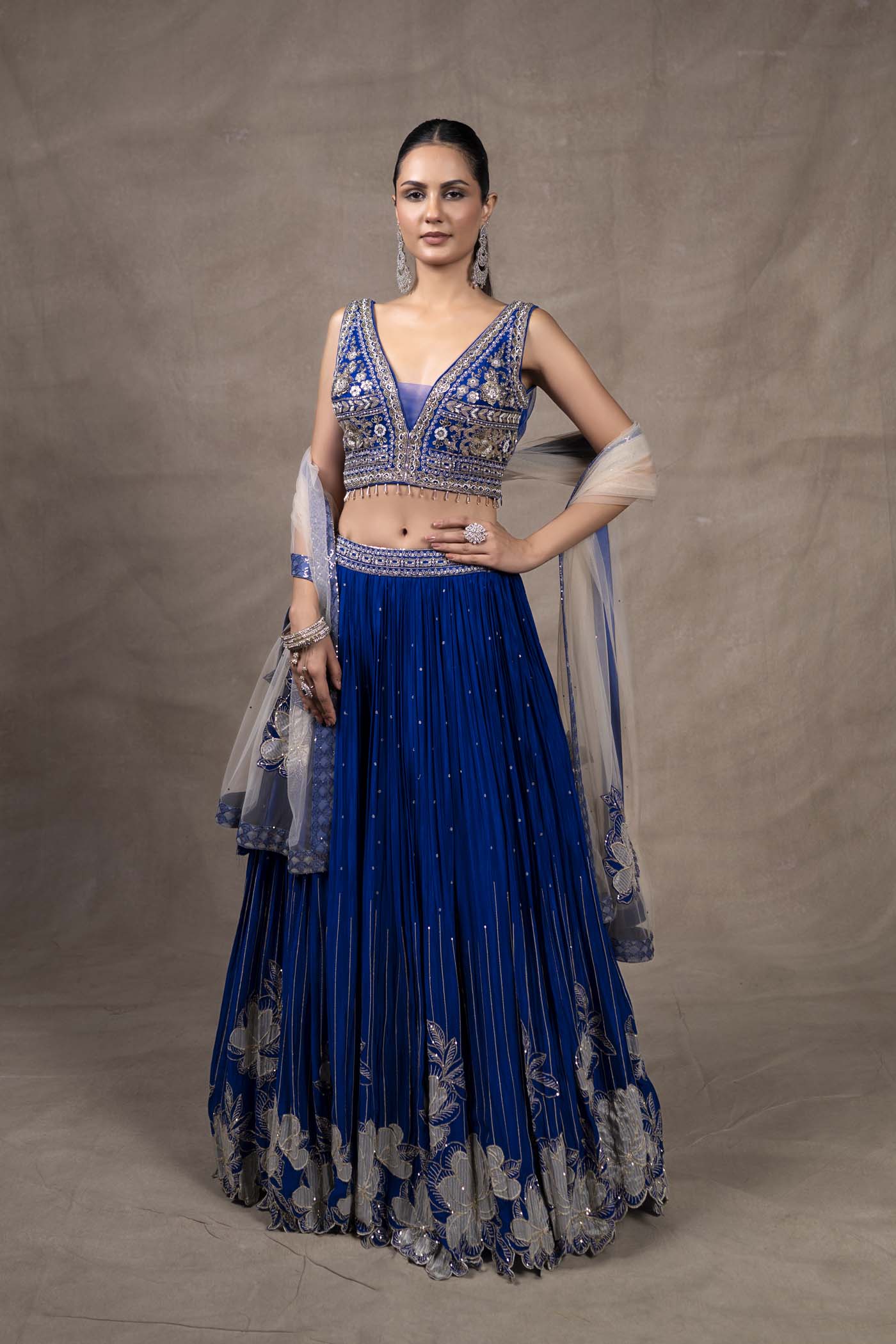 Nalika Blue Lengha Choli