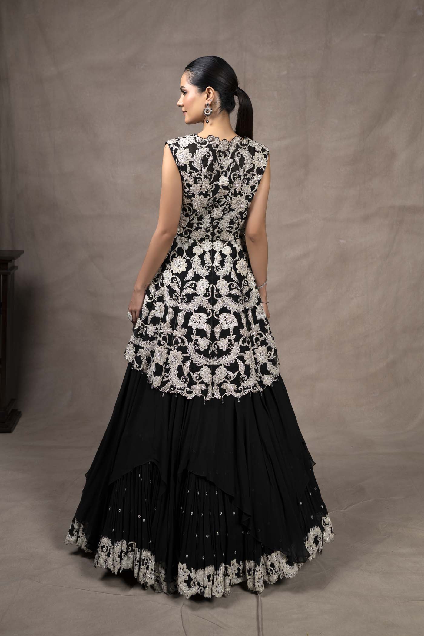 Odilia Peplum Blouse And Skirt With Dupatta