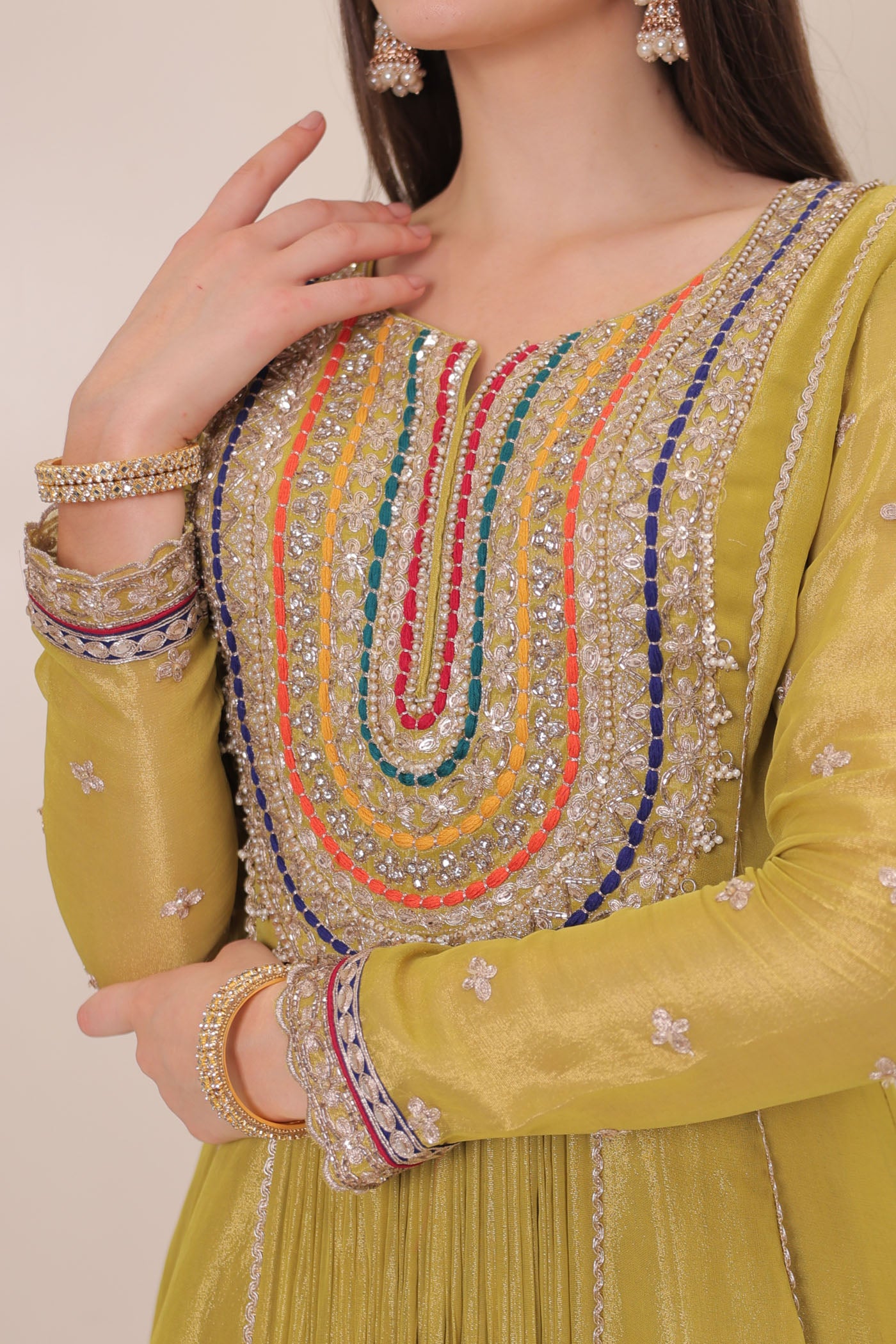 Naira Panel Flow Anarkali Set