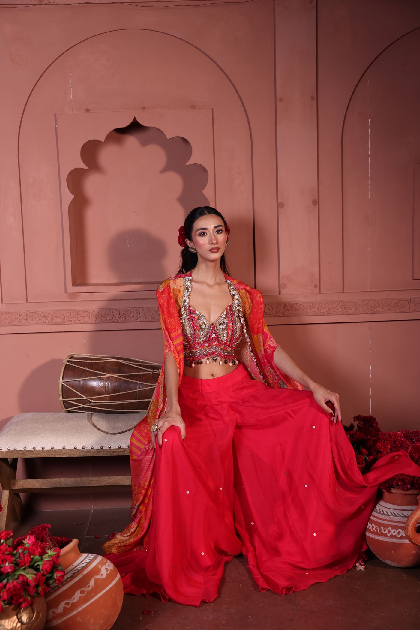 Natasha Luthra In Astra Flared Palaazo Set