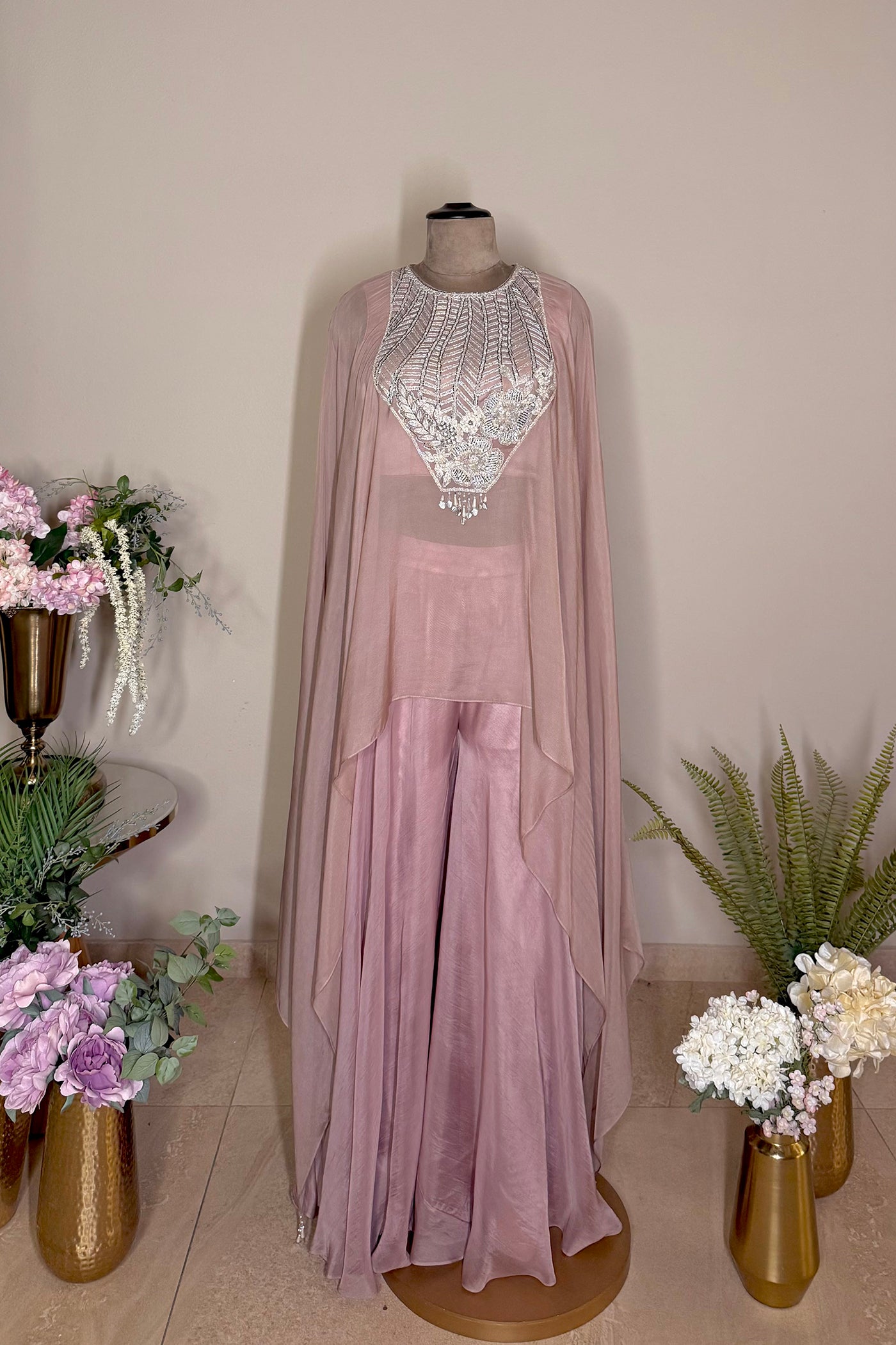 Ruhani Kaftaan Cape with Palazzo