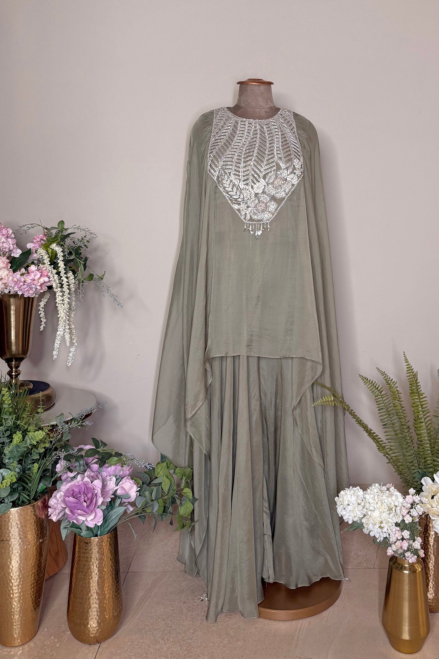 Ruhani Kaftaan Cape with Palazzo