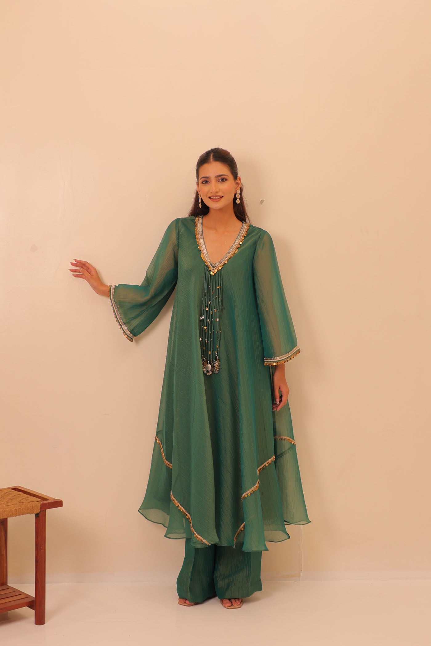 Seren A-Line Palaazo Set