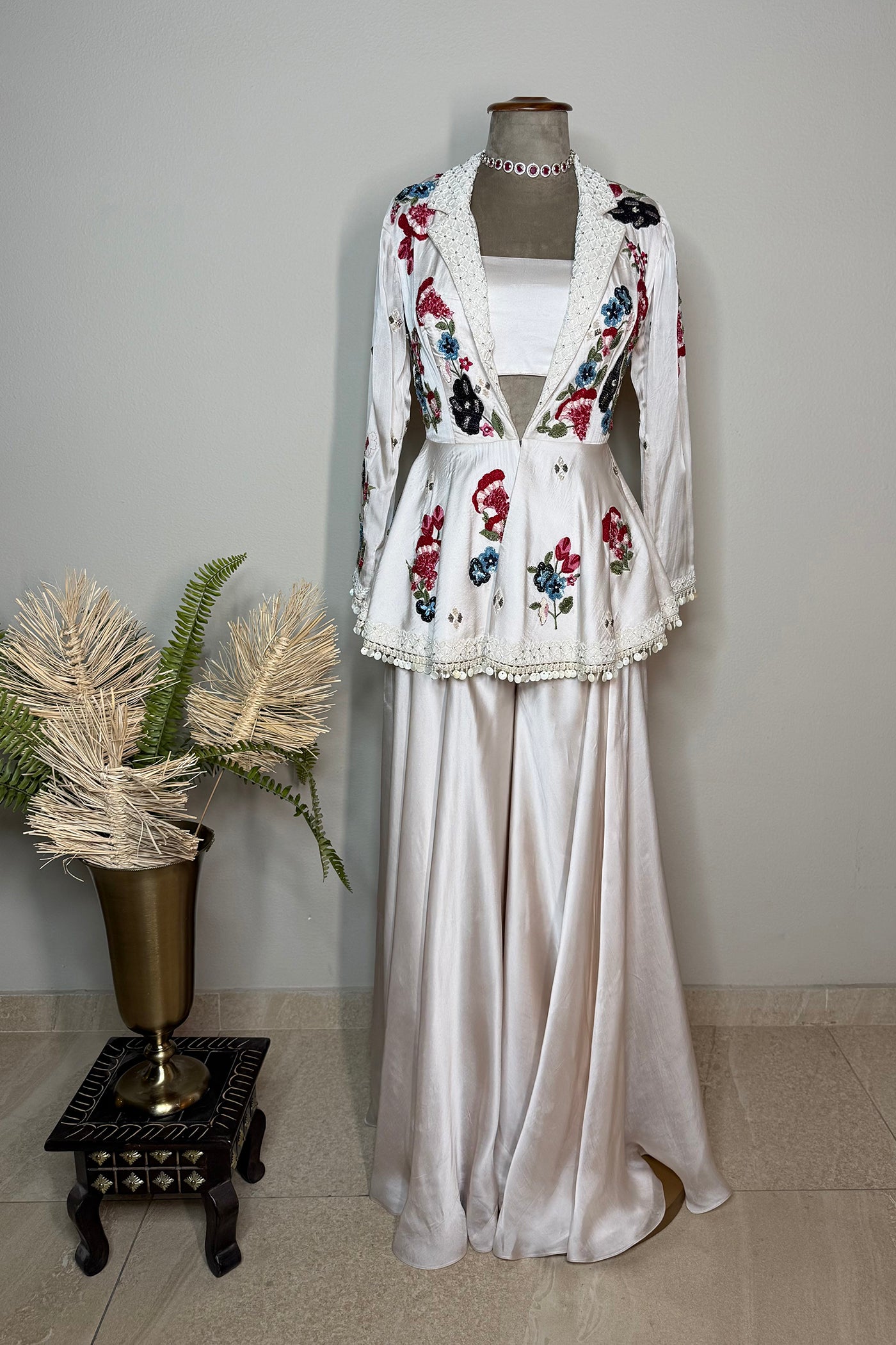 Trisha Peplum with Blouse and Palazzo