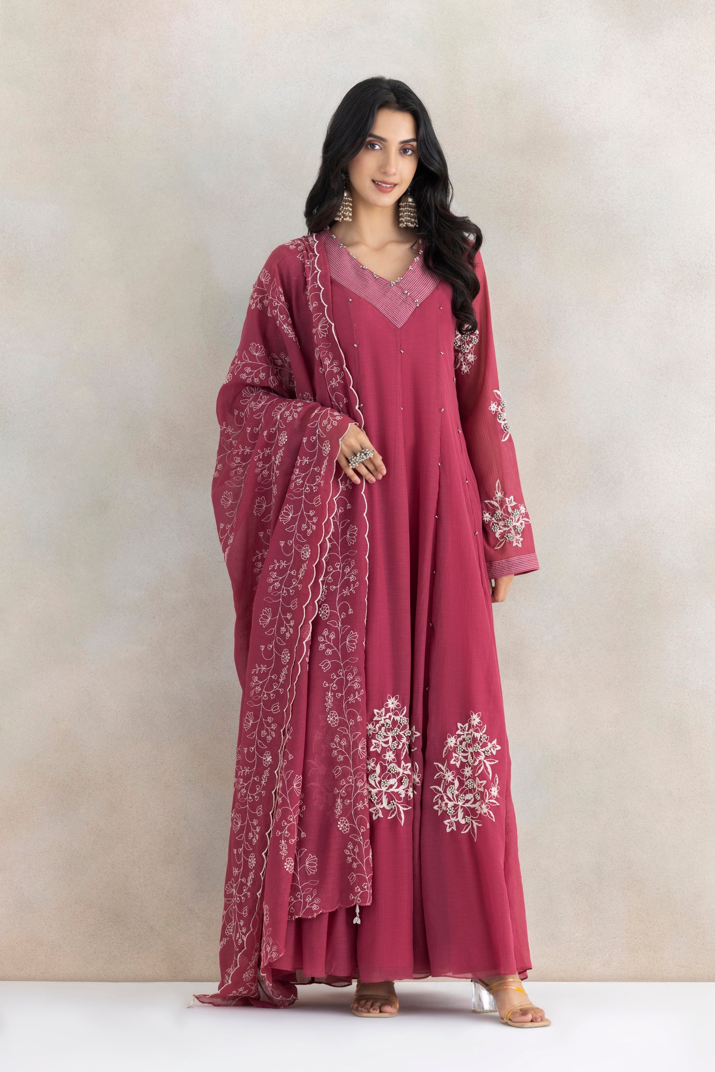 Ivory Ghungroo Anarkali