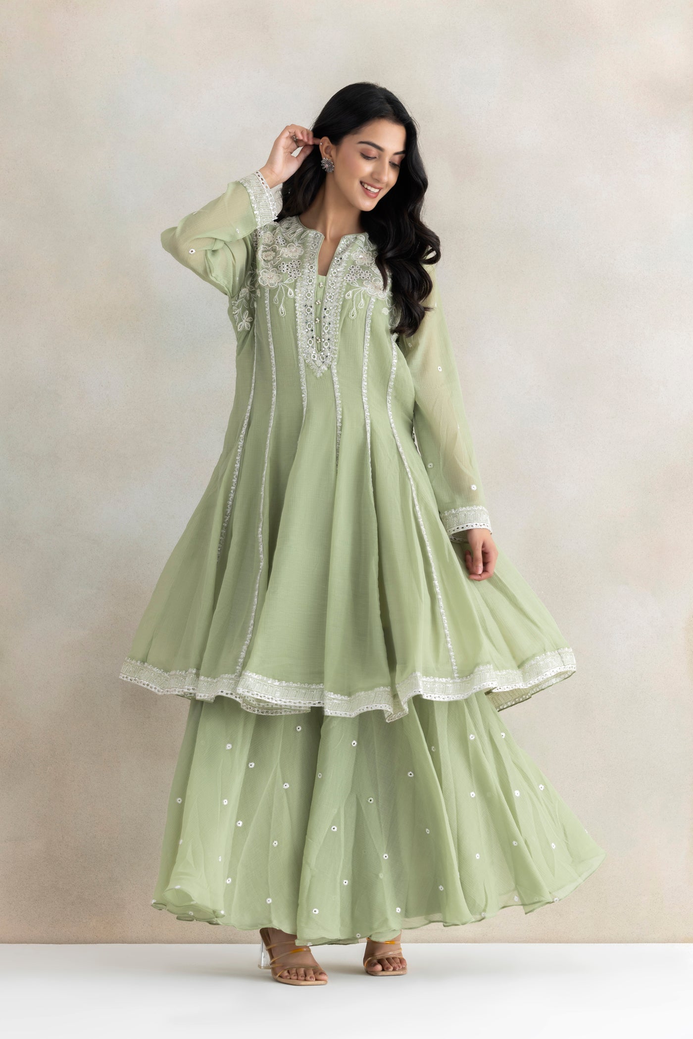 Nisha In Pastel Noor Suit Set