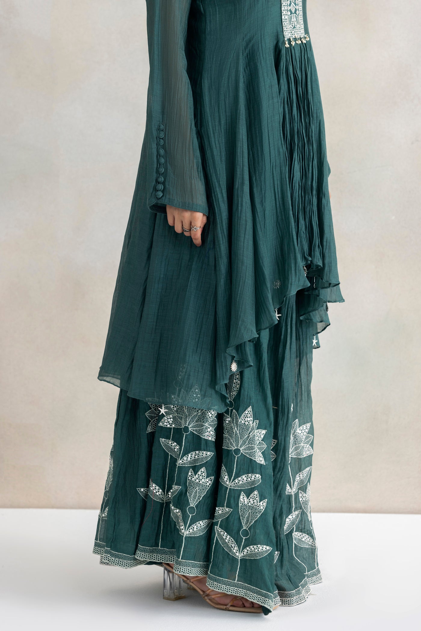 Zari Mirror Sharara Set