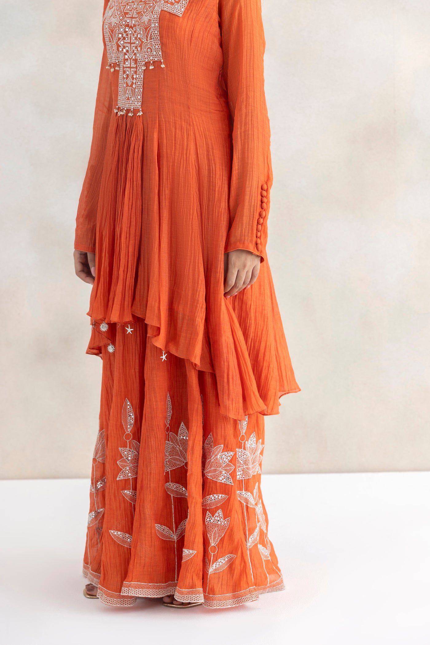 Zari Mirror Sharara Set