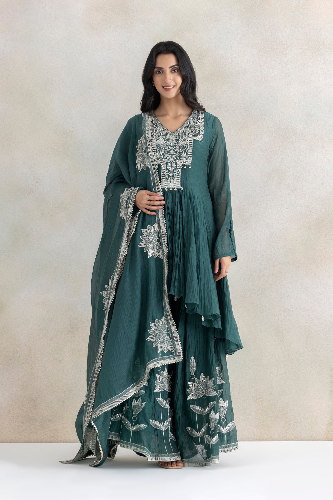 Zari Mirror Sharara Set
