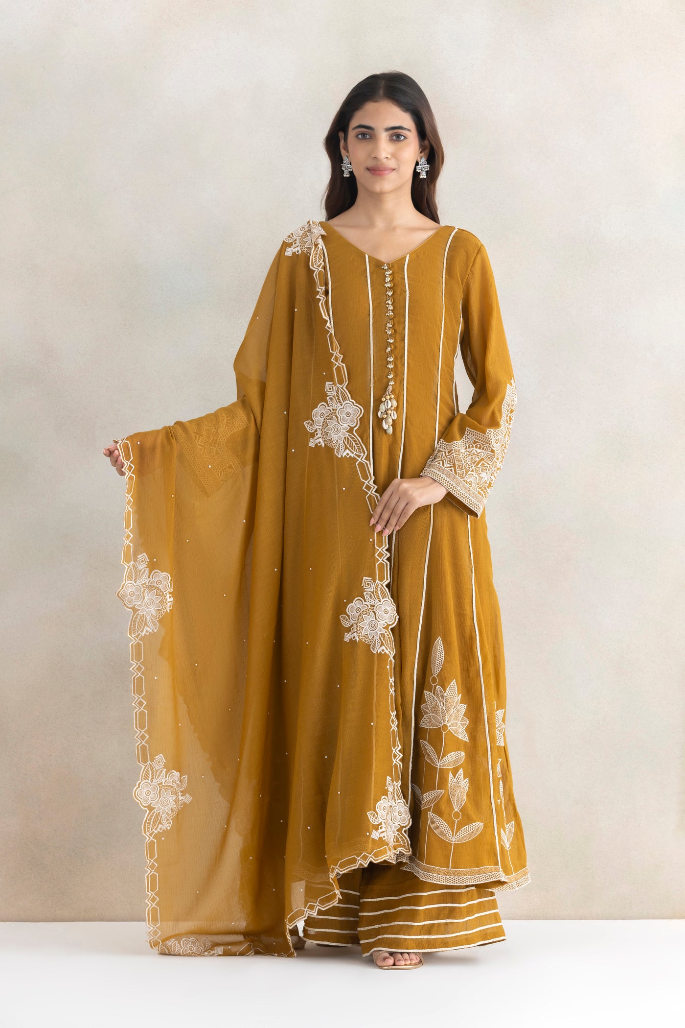 Lace Noor Anarkali Set