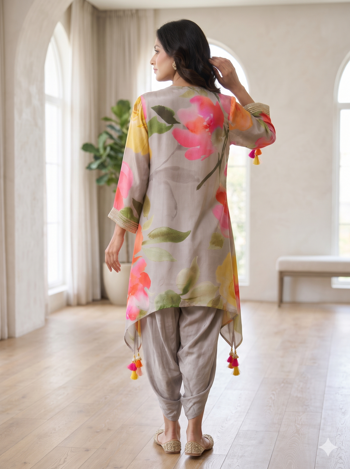 Zeenat Floral A-line suit