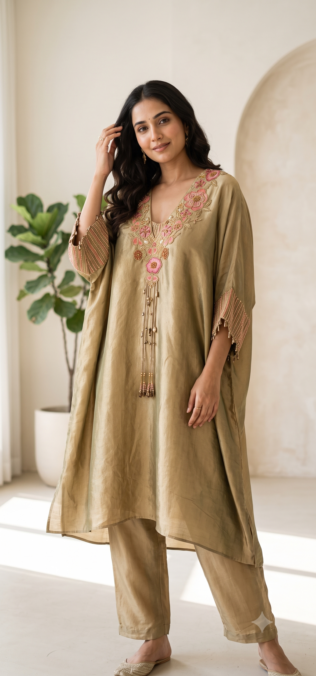 Nida Gold Cape Set
