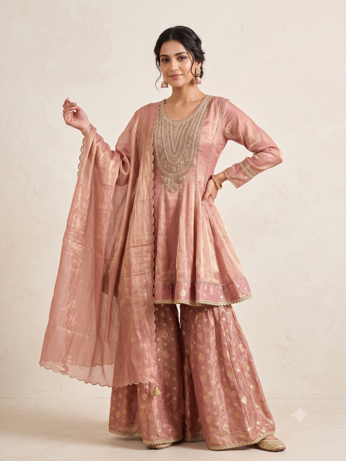 Rae Pink Anarkali Set