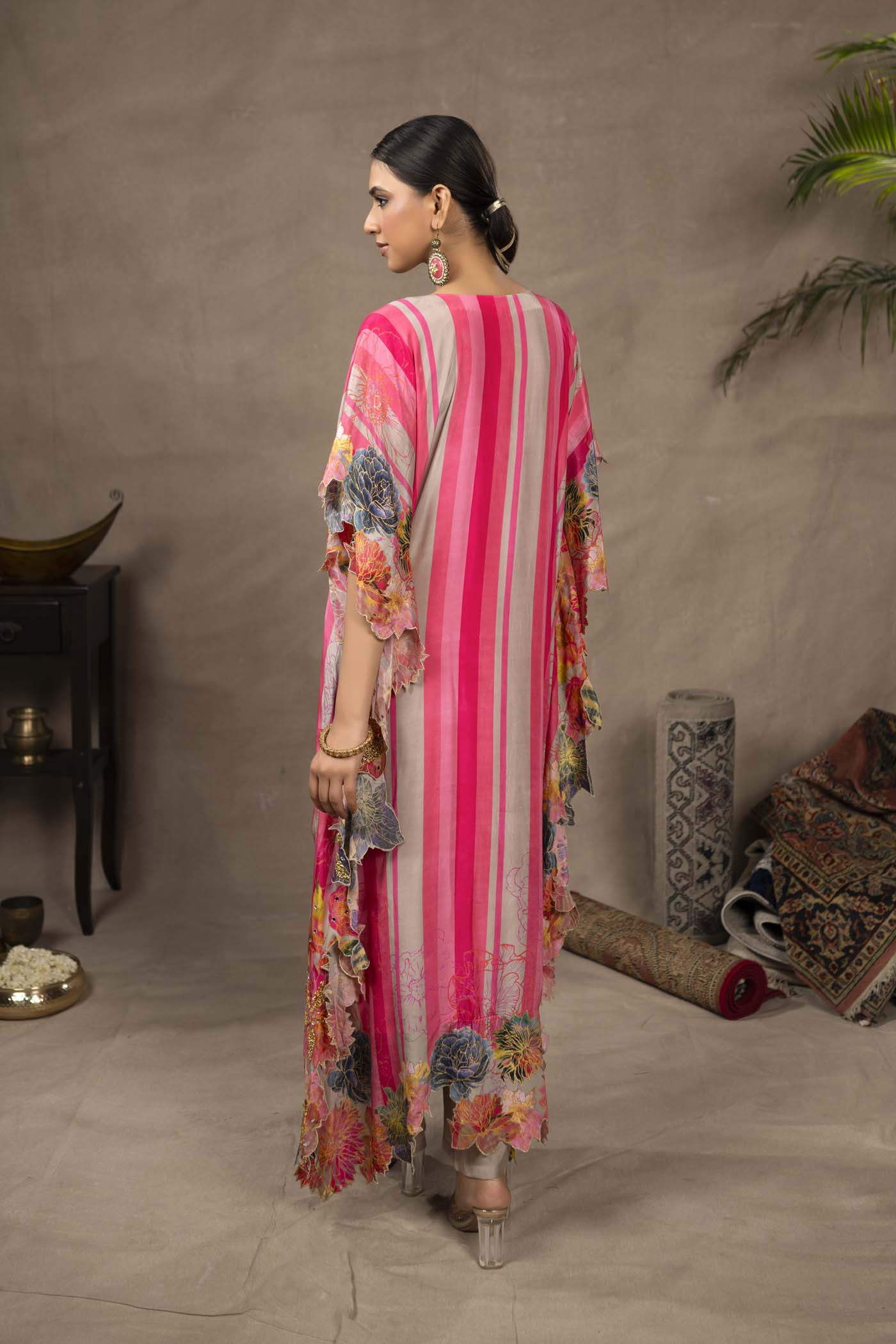 Susan Printed Kaftan And Straight Pants Set