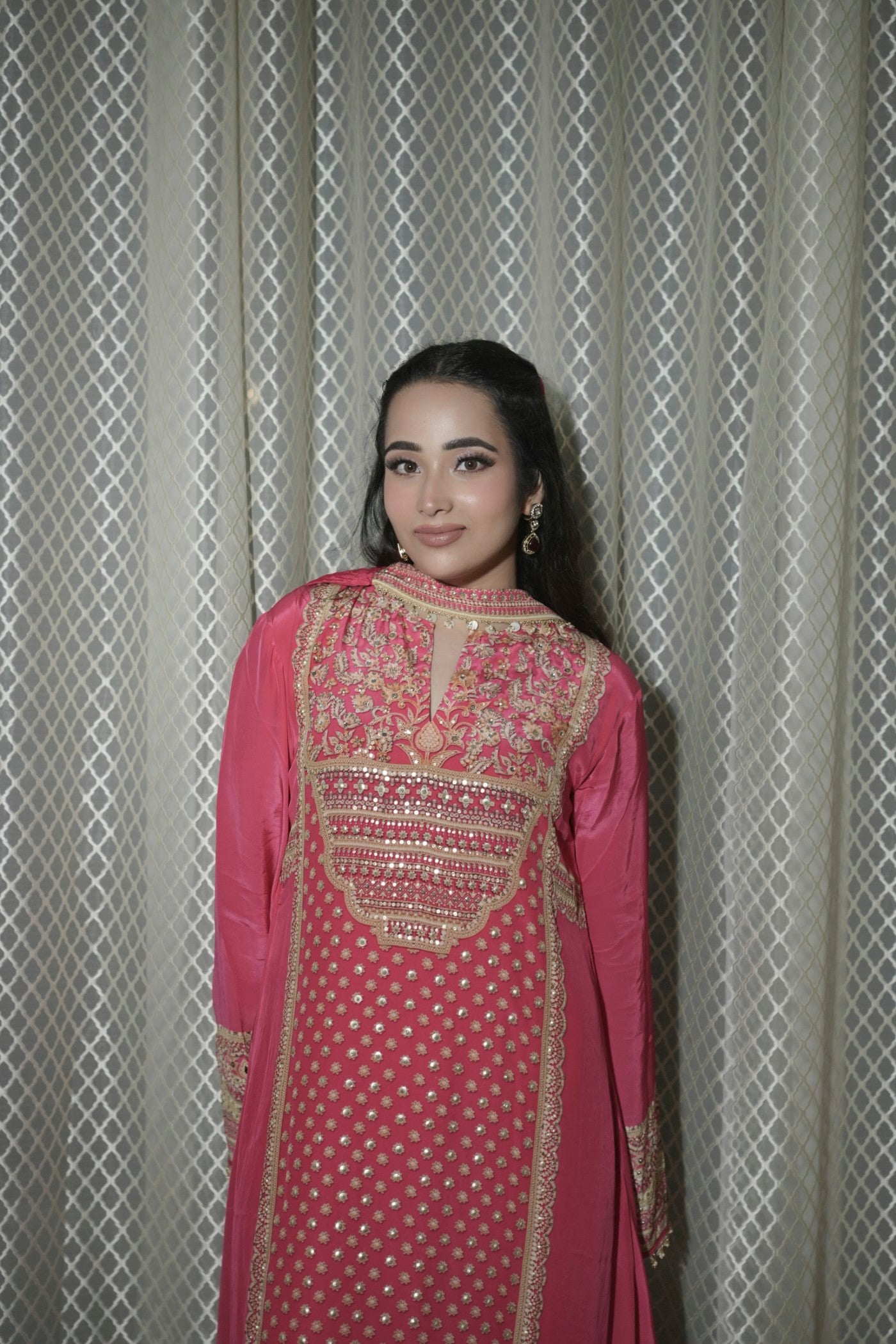 Ajnara Long Shirt and Palazzo Set