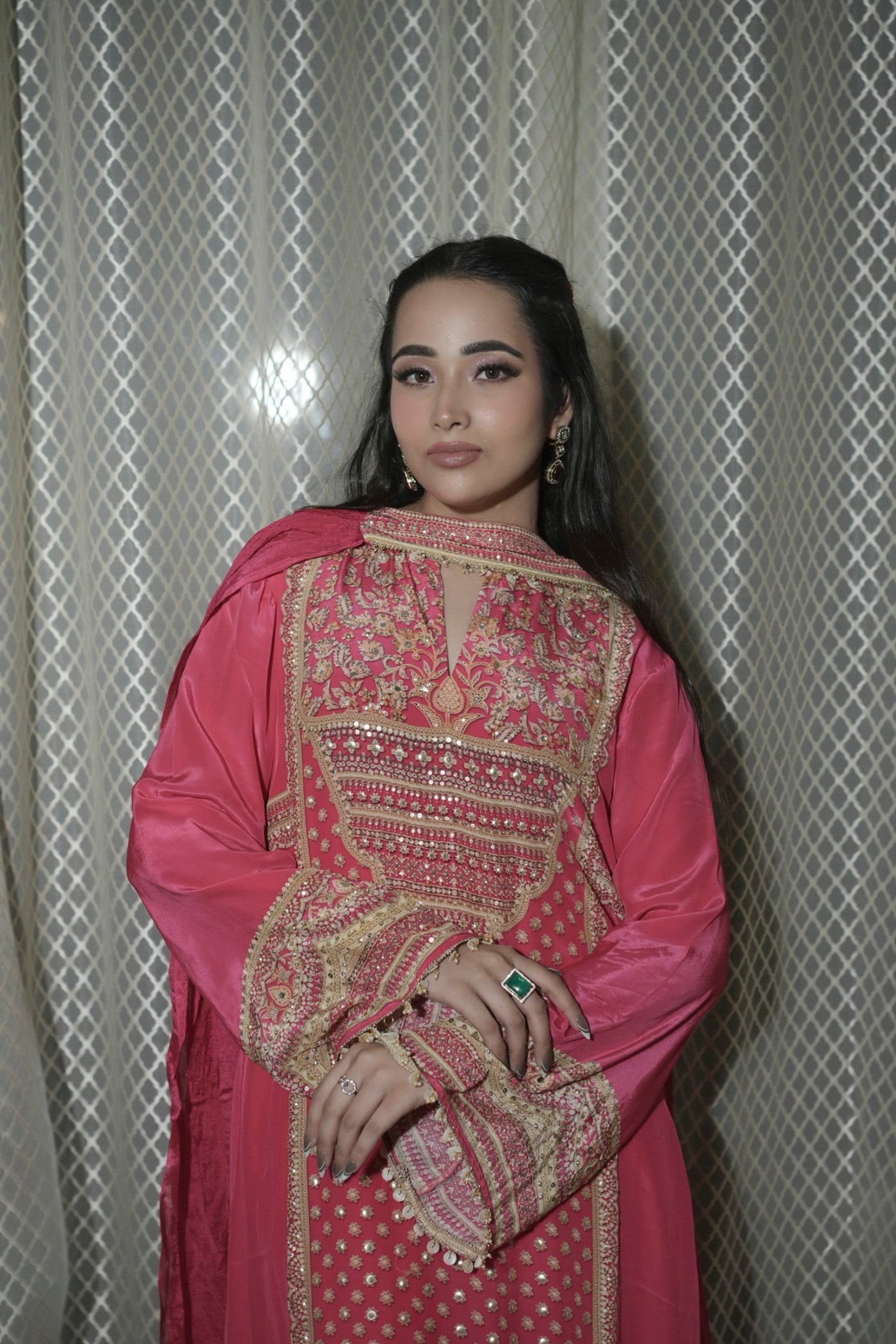 Ajnara Long Shirt and Palazzo Set