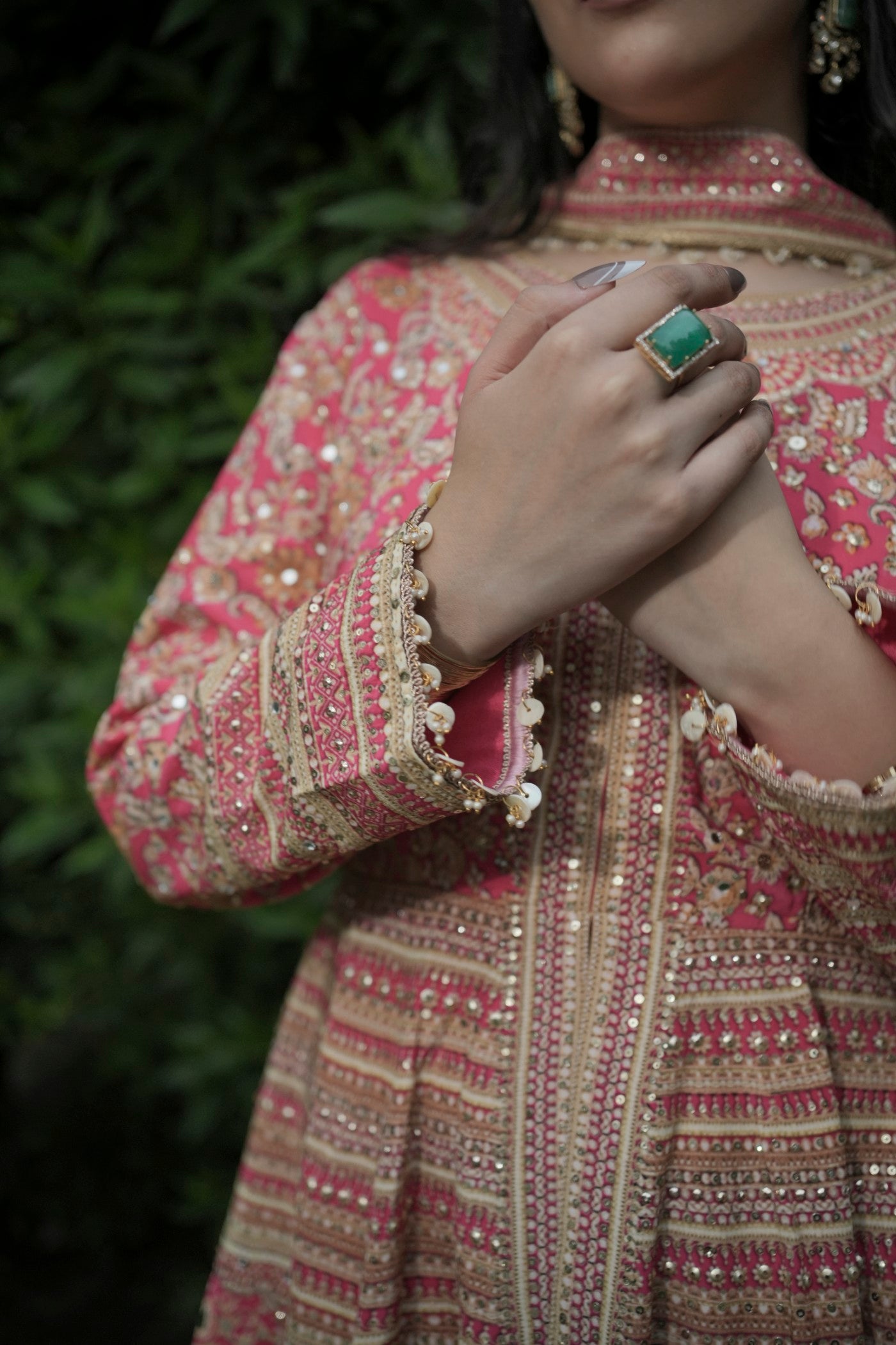 Jugni Peplum Top and Sharara Set