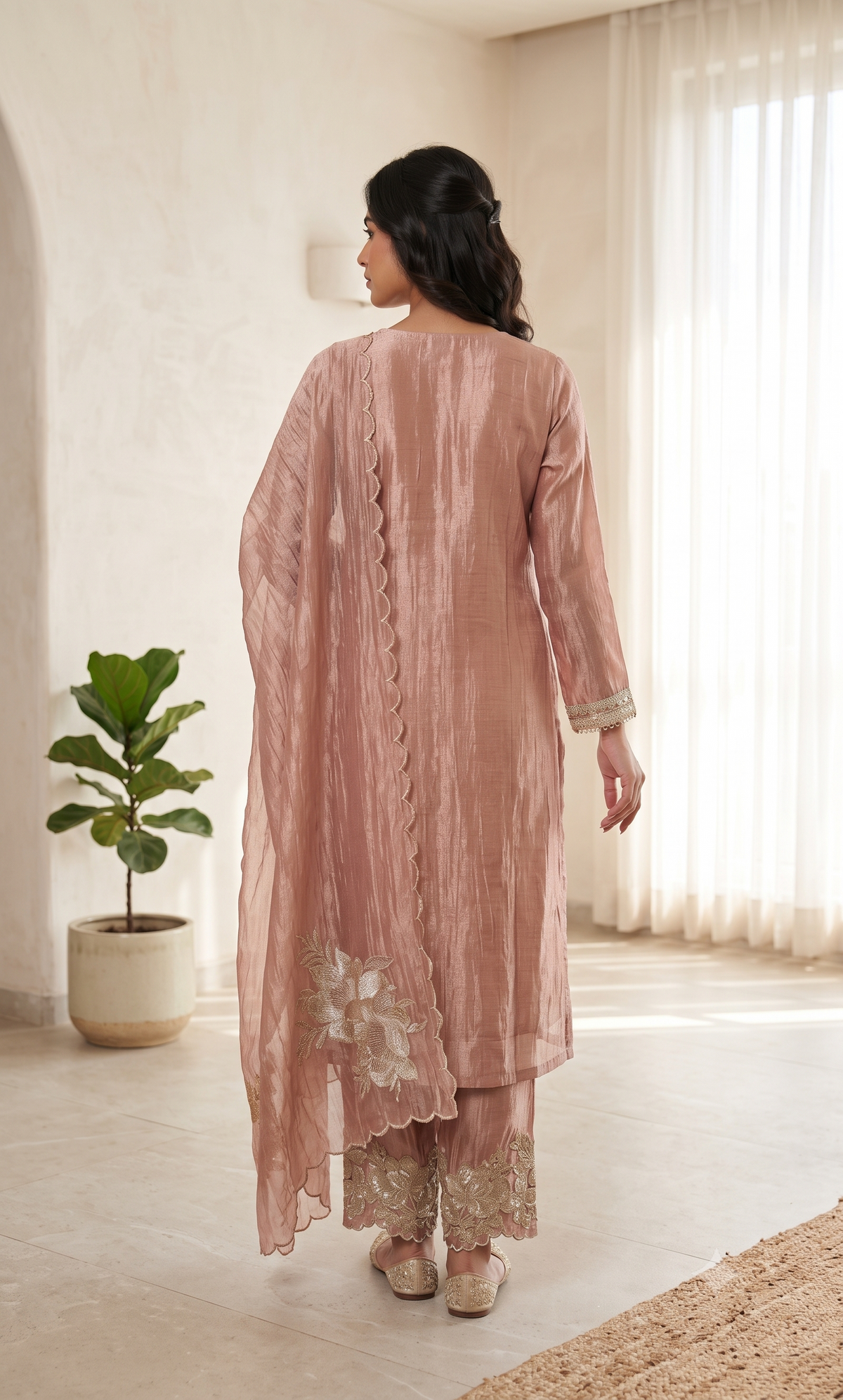 Eira Peach Suit Set