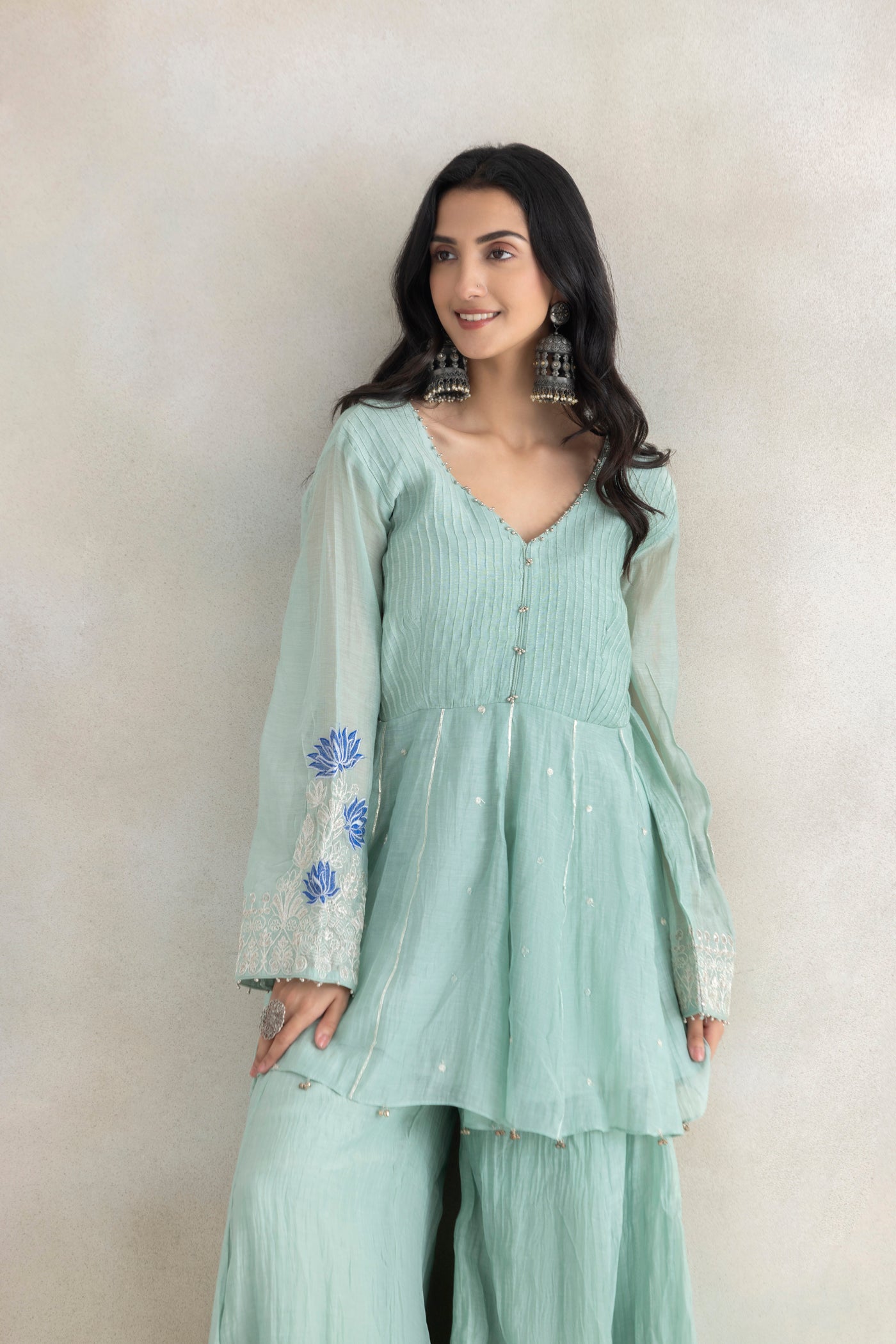 Noor Zari Kalidar Set