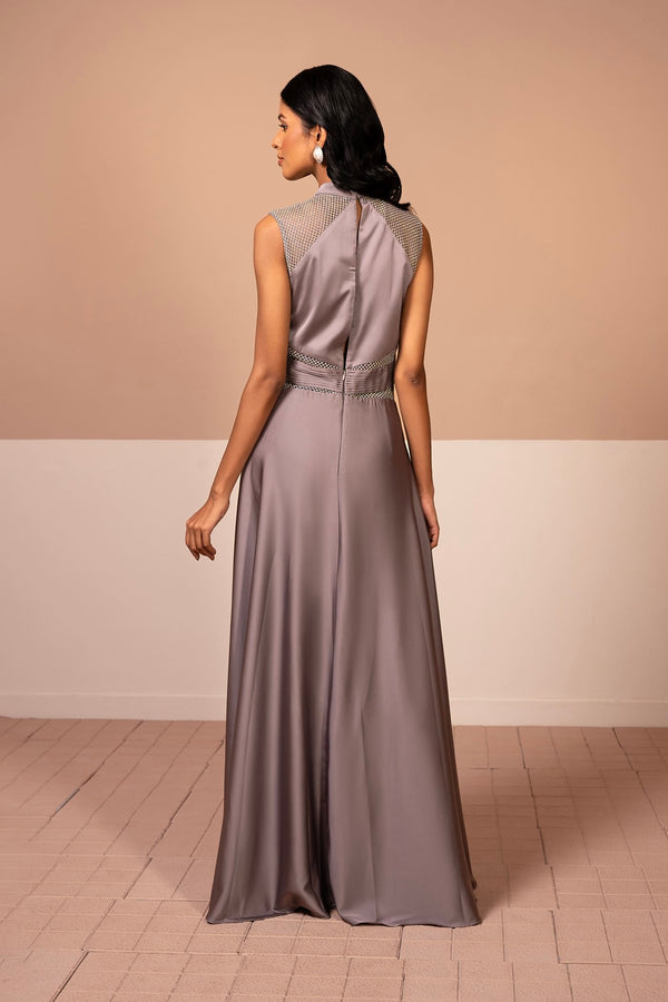 Amberlyn Cool Grey Gown