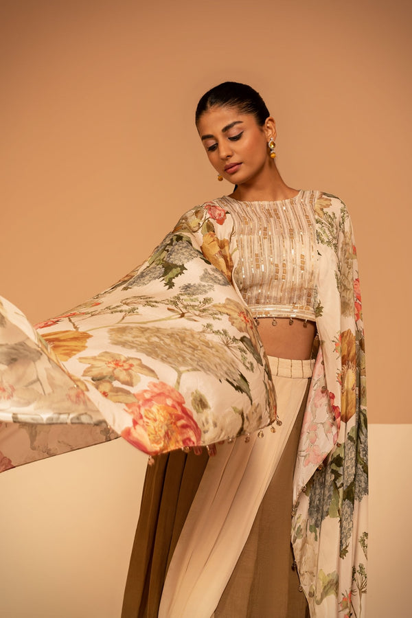 Aria Regale Dhoti with Cape Top