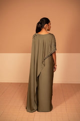 Isadora Olive Green Style Drape