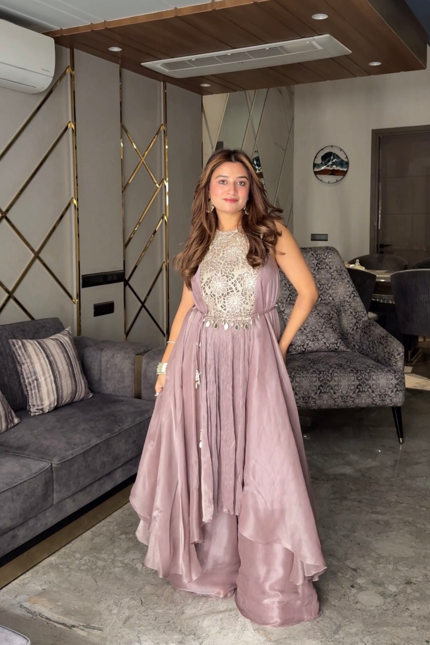 Ritika Bhandari In Aeris asymetric kurta with plazzo