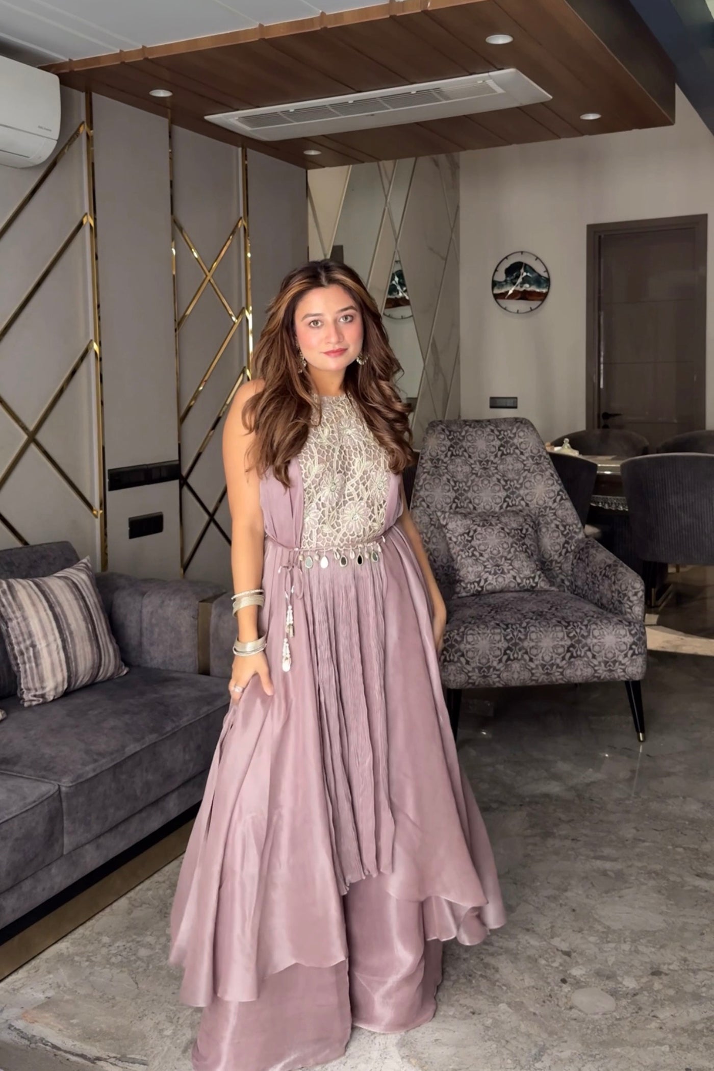 Ritika Bhandari In Aeris asymetric kurta with plazzo